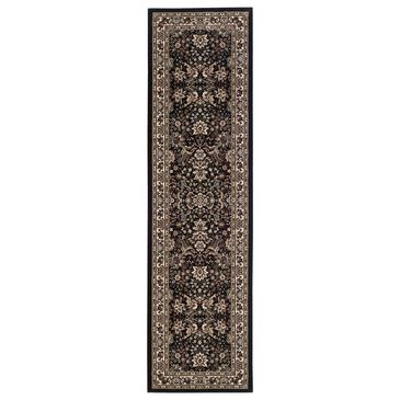 37B Ariana 213K 2"3" x 7"9" Black Runner, , large