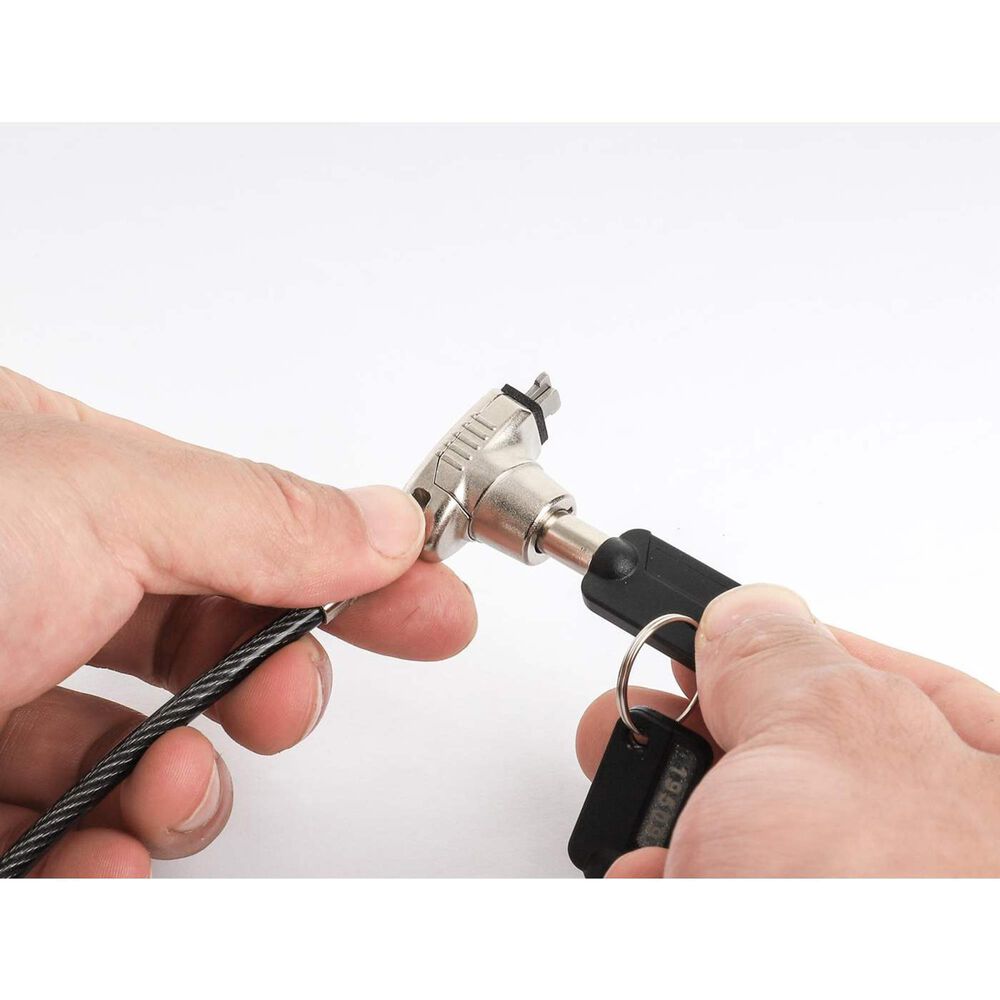 Manhattan Keyed Laptop Lock for Nano Security Slot in Translucent Black and Silver, , large