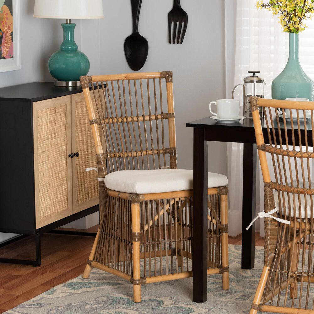 Baxton Studio Kim Side Chair in Natural Brown, , large