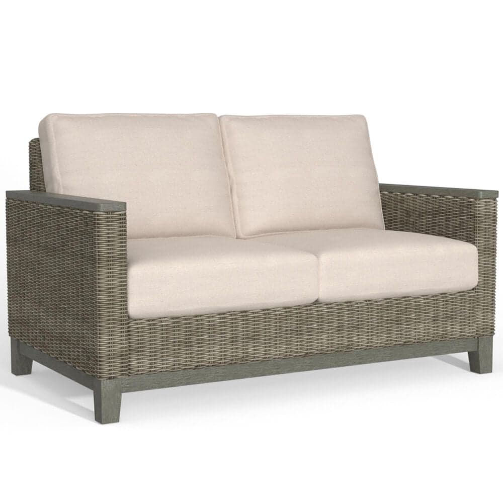 Serenity Timberline Stationary Patio Loveseat in Cast Pumice, , large