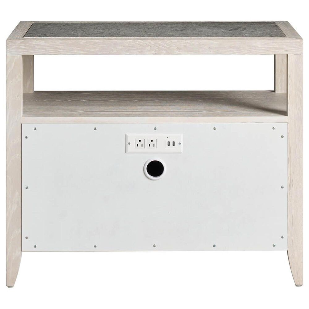 Universal Furniture Avaline Carmen 2 Drawer Nightstand with AC and USB Port in White Oak, , large
