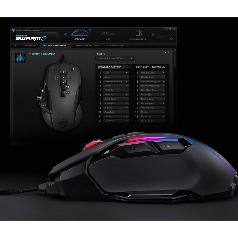 Roccat Kone Aimo Remastered Rgba Smart Customization Gaming Mouse Nebraska Furniture Mart