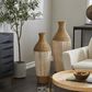 Maple and Jade 32.2" Handmade Decorative Vase in White, Natural Brown and Cream, , large