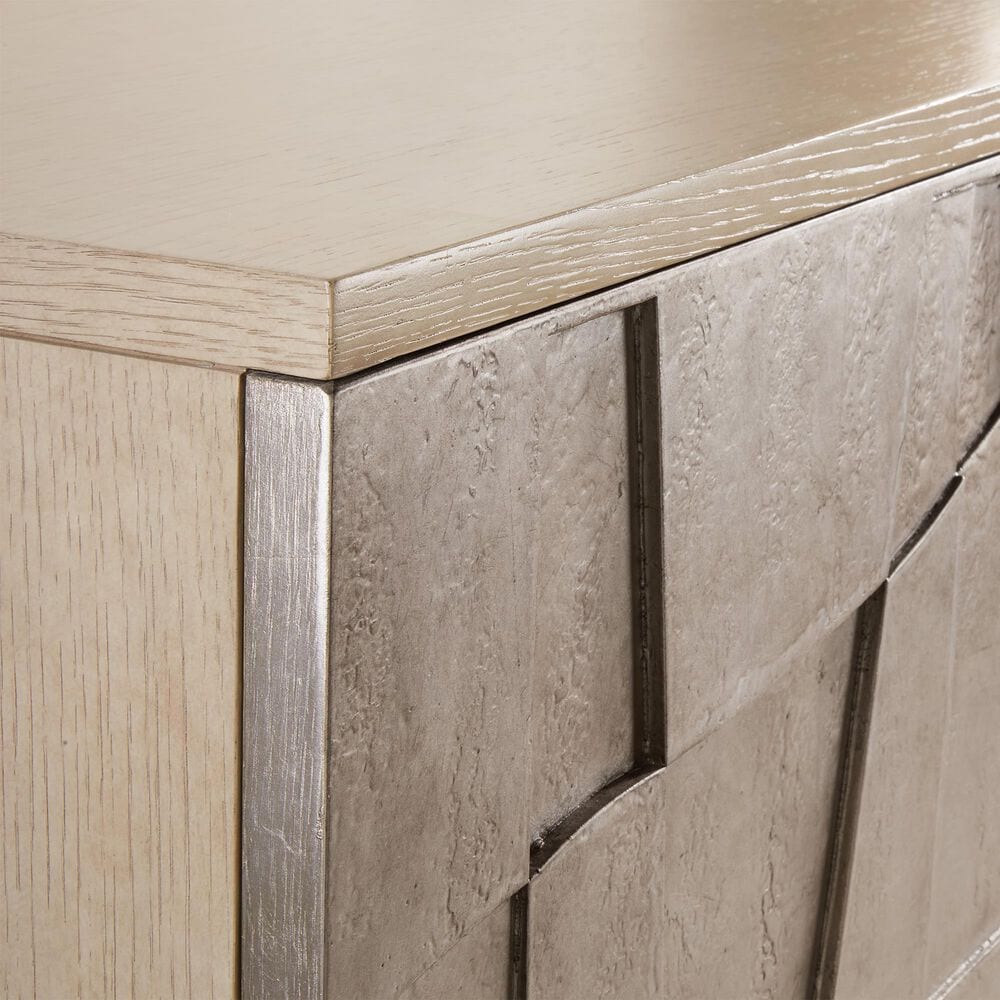 Hooker Furniture Westwood 90&quot; Credenza in Polished Limestone and Silver, , large