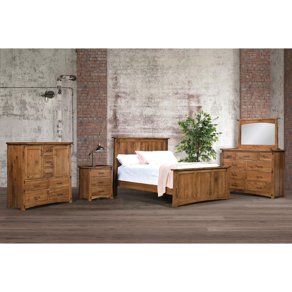 Other Jack and Jill Rectangular Mirror for 9-Drawer Dresser in Rustic Hickory Cappuccino, , large