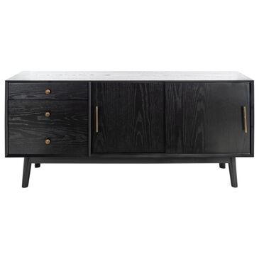 Safavieh Tomas Mid-century 58" TV Stand in Black, , large