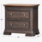 Napa Furniture Design Grand Louie 2 Drawer Nightstand in Ebony and Wheat, , large