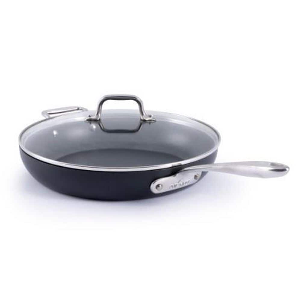 All-Clad HA1 Expert 12" Nonstick Fry Pan with Lid in Black, , large