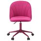 Linon Home Decor Adalynn Swivel Desk Chair with Hot Pink Cushion in Pink, , large