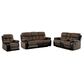 Furniture of America Engel 3-Piece Manual Reclining Living Room Set in Brown and Black, , large