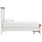 Ashley Savonport Twin Storage Bed with Dresser Chest and Nightstand in White and Brown, , large