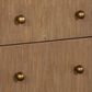 Pacific Landing Arini 3-Drawer Nightstand in Sand Wash and Aged Brass, , large