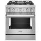 KitchenAid 30" Professional Smart Dual Fuel Range in Stainless Steel, , large