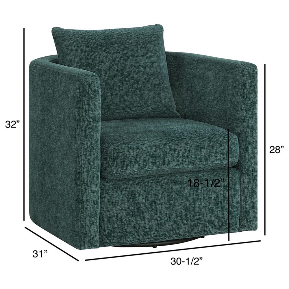 Hearth and Haven Sutton Swivel Chair in Peacock, , large