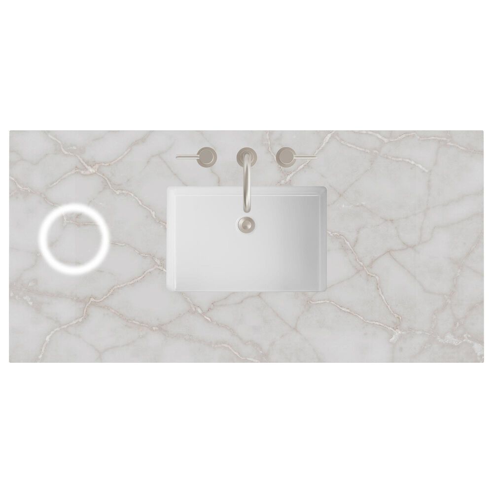 James Martin Vanities Portland 48" Single Bathroom Vanity in Whitewashed Walnut with 3 cm Eternal Jasmine Pearl Silestone Top, Rectangular Sink and FreePower Wireless Charger, , large