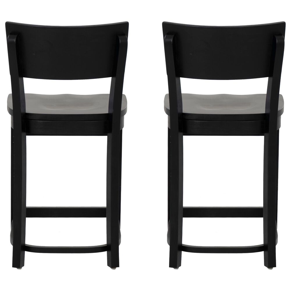 Linon Home Decor Briggs Counter Stool in Black (Set of 2), , large