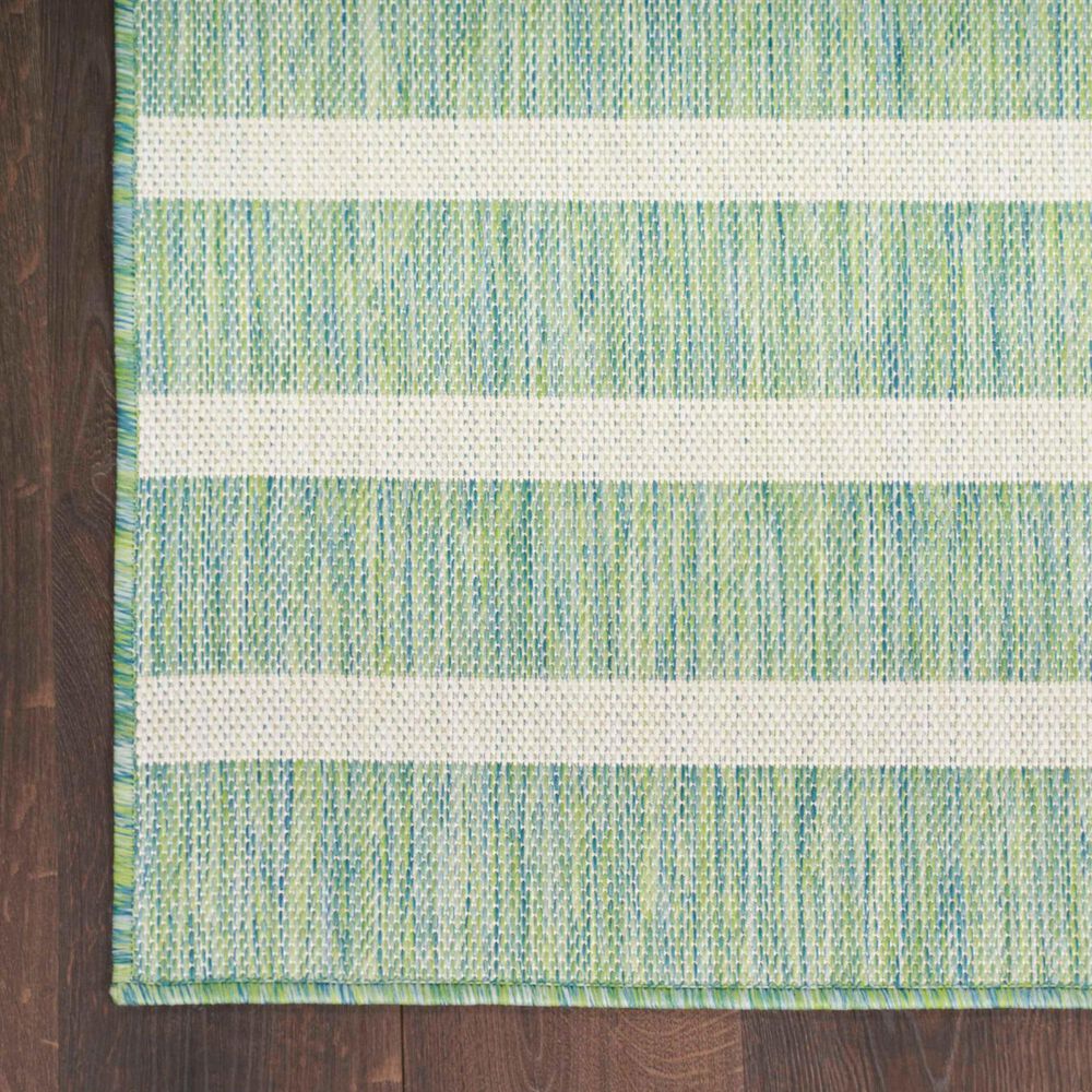 Nourison Positano POS03 Blue, Green and Ivory 8&#39; x 10&#39; Indoor/Outdoor Area Rug, , large