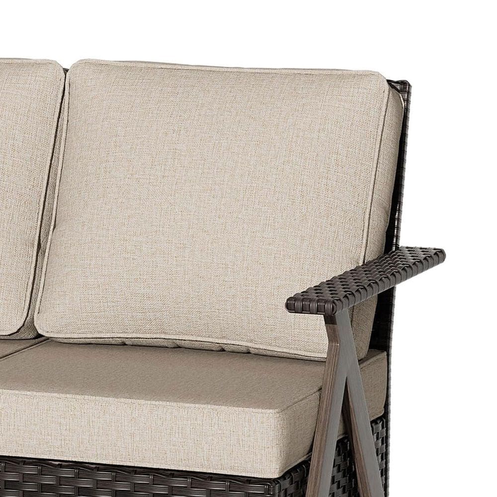 Sunwell Garden 6-Piece Patio Chat Set in Beige, , large