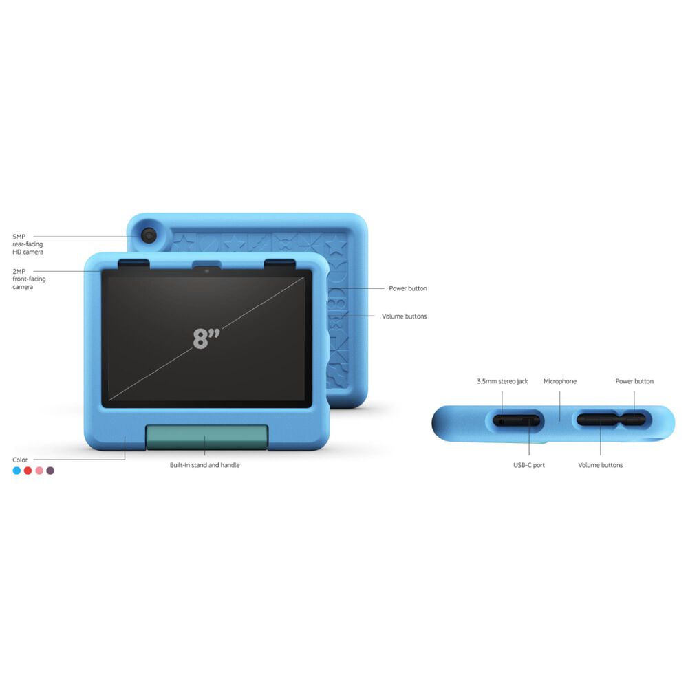 Amazon Fire HD 8 Kids Tablet 8&quot; 32GB in Blue | Wi-Fi, , large