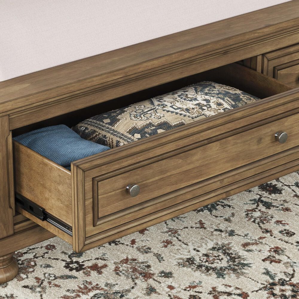 Ashley Feddinger 5-Piece King Storage Bedroom Set in Chestnut Brown, , large