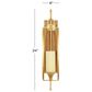 Maple and Jade 6" x 24" Candle Holder Wall Sconce in Gold and Dark Brown, , large