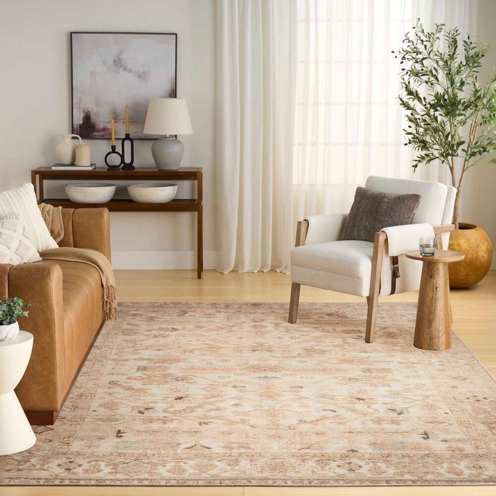 Nourison Vintage Washables Beige 4' x 6' Area Rug, , large