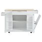 HOMLUX 49" Kitchen Island with Trash Can Storage Cabinet in White, , large