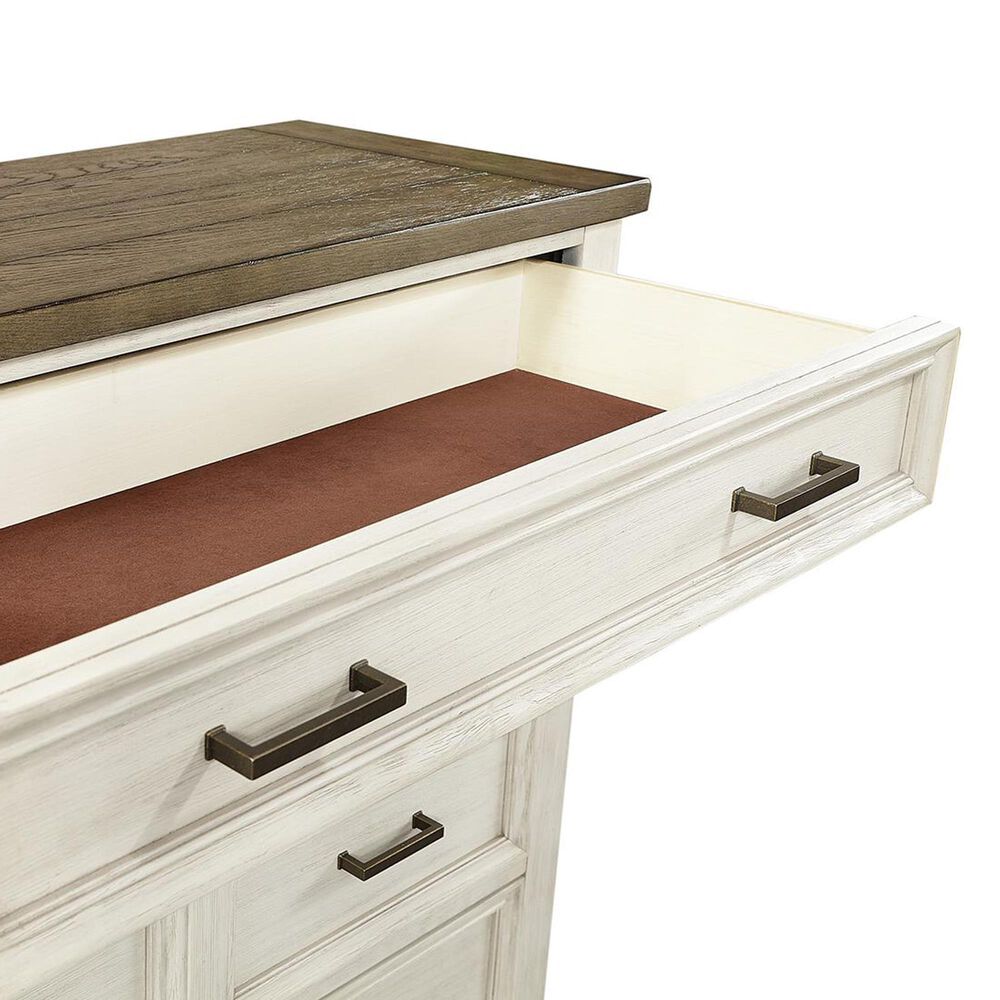 Riva Ridge Caraway 5 Drawer Chest in Aged Ivory, , large