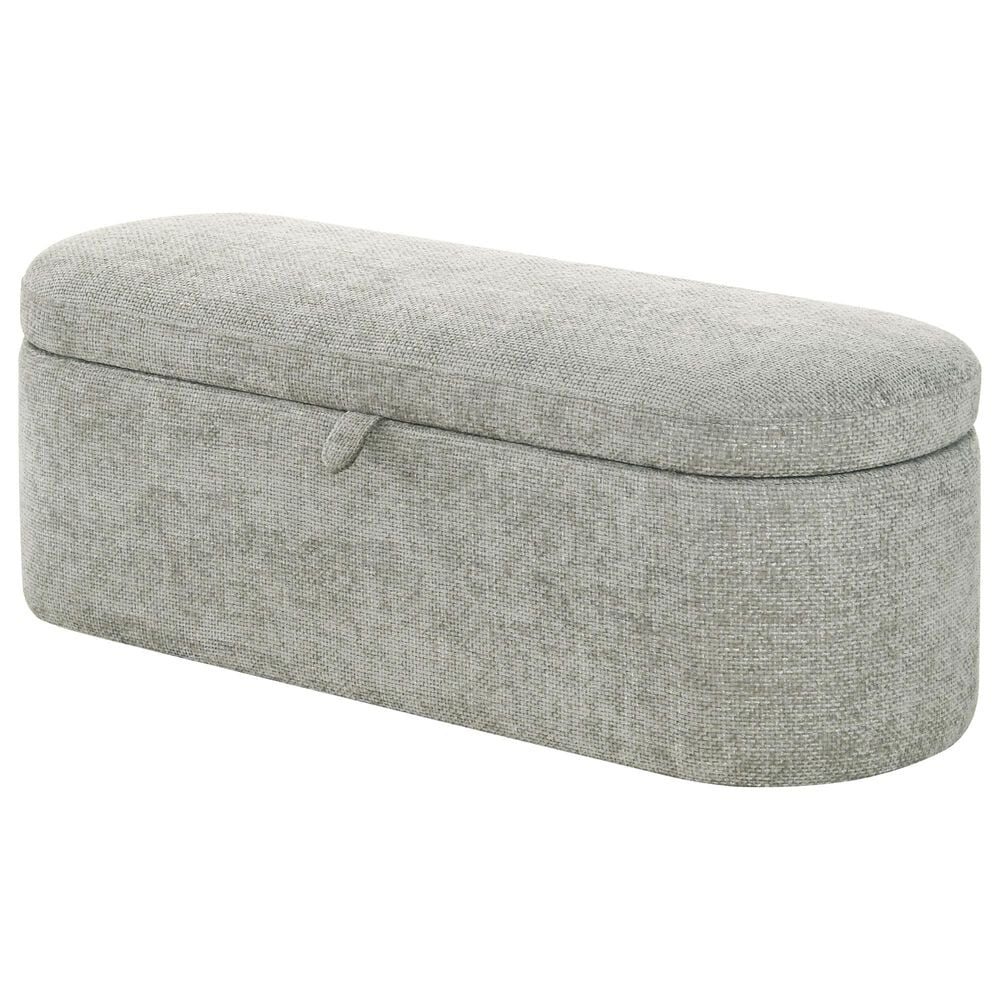 Crown Mark Philipa Storage Bench in Light Grey, , large