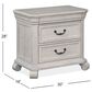 Nicolette Home Bronwyn 3 Drawer Nightstand in Alabaster, , large