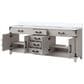 Lexora Home Laurel 80" Double Bathroom Vanity in White Oak with White Quartz Top and Rectangular Sinks, , large