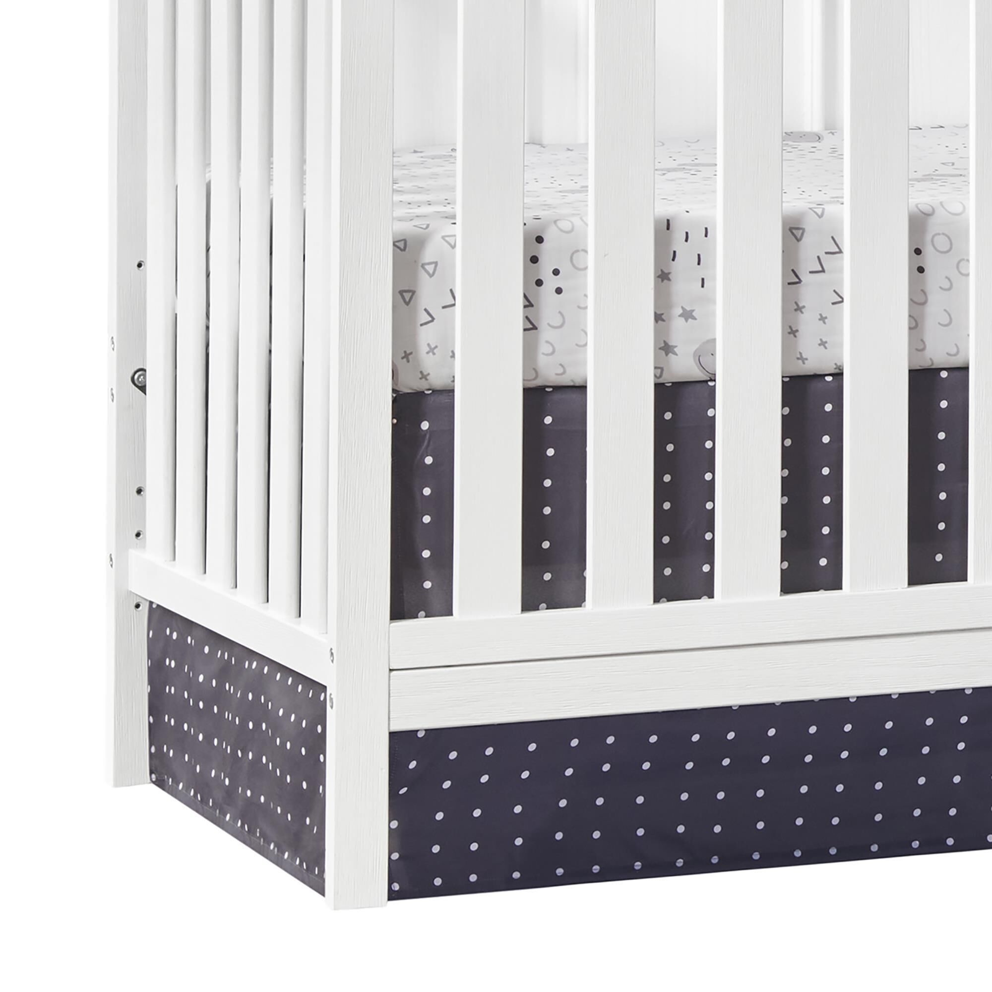 Oxford Baby Bennett 4 In 1 Convertible Crib in Rustic White NFM