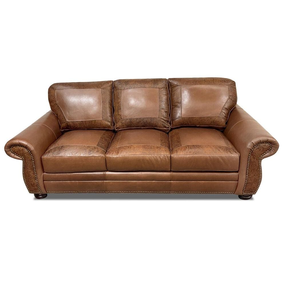 USA Premium Leather Leather Sofa in Almond, , large