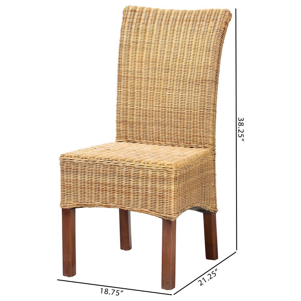 Baxton Studio Shamara Side Chair in Natural Brown and Walnut Brown, , large
