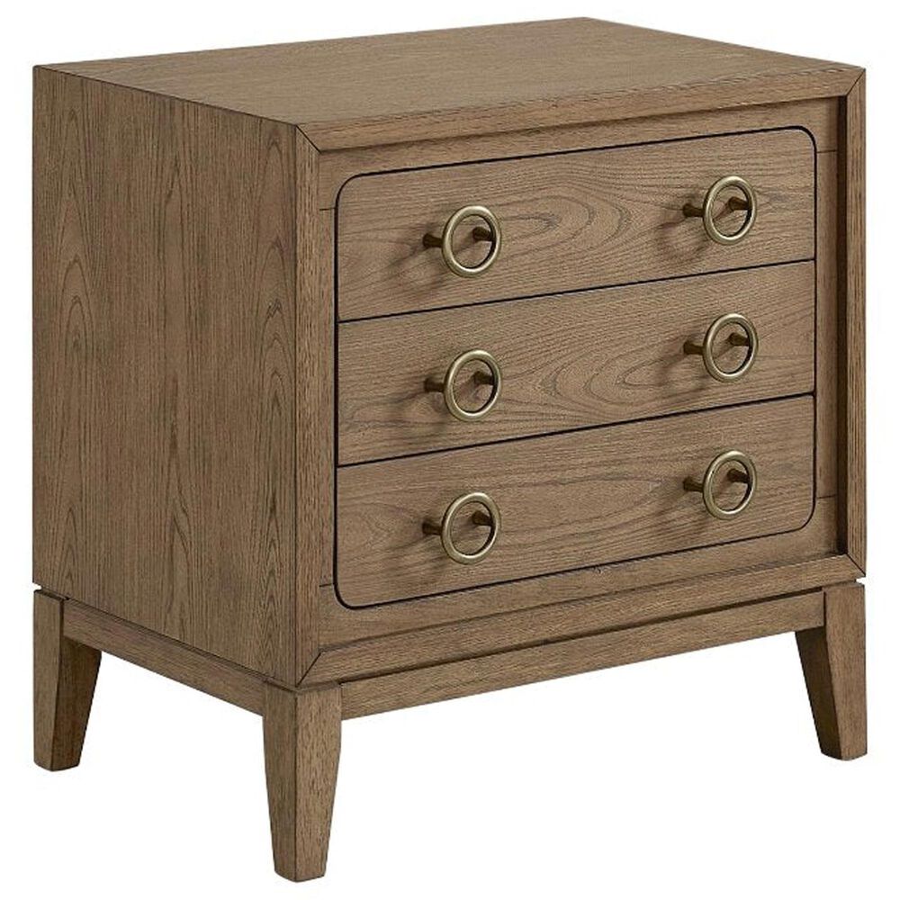 Sterling Timber Elure 3 Drawer Nightstand in Latte with USB Ports, , large