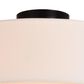 Vaxcel Burnaby 4-Light Semi-Flush Mount with White Linen Shade in Black, , large