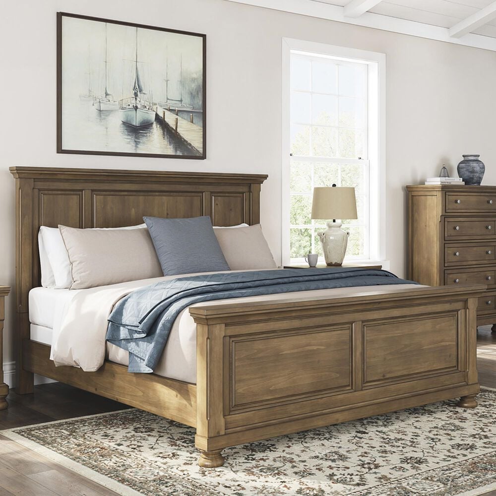 Ashley Feddinger California King Panel Bed in Chestnut Brown, , large