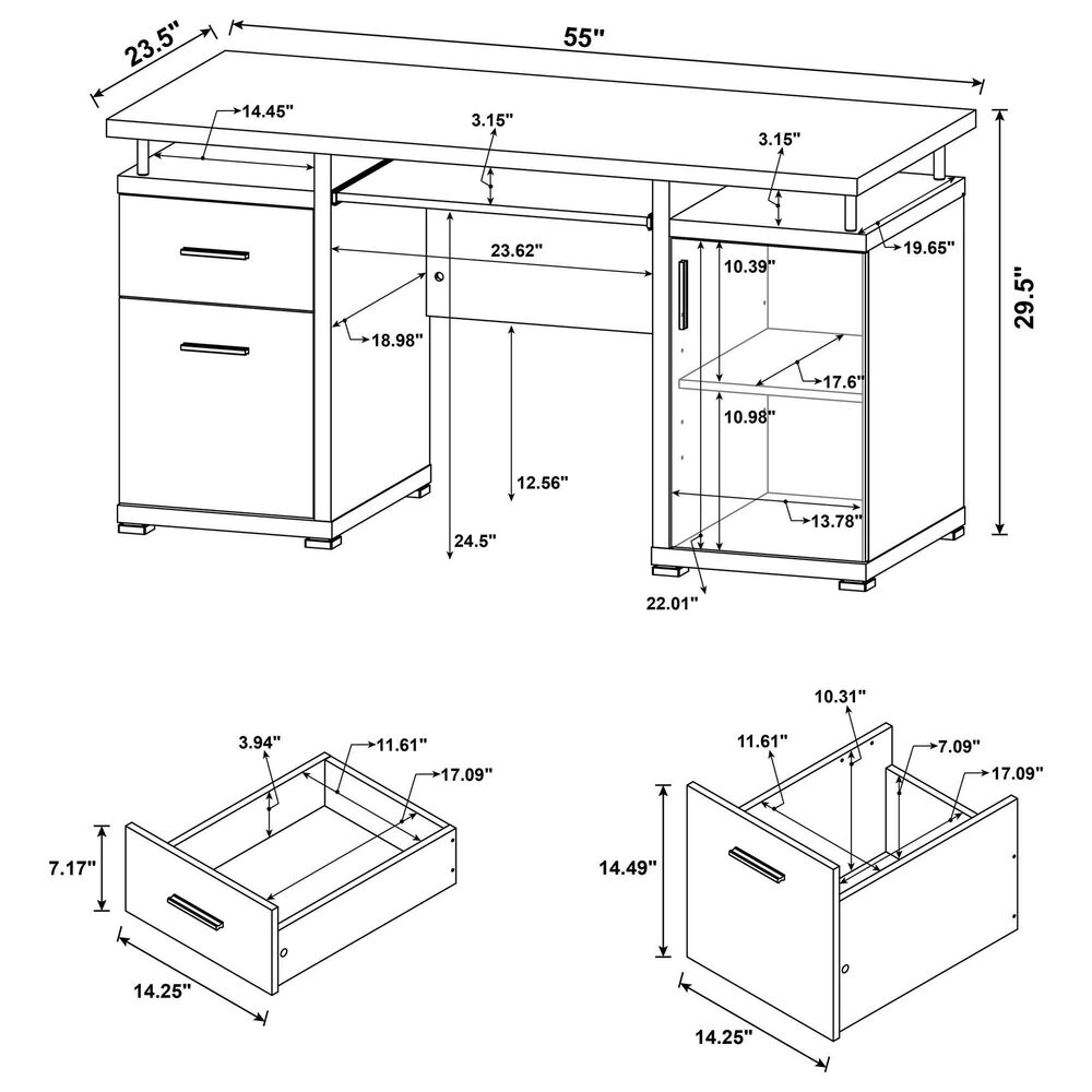 Pacific Landing Tracy Computer Desk in Mango, , large