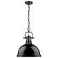 Golden Lighting Duncan 1-Light Pendant in Matte Black, , large