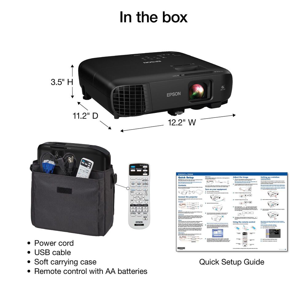 Epson Pro EX9240 3LCD Full HD 1080p Wireless Projector with Miracast in Black, , large