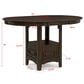 Crown Mark Hartwell 5-Piece Counter Height Dining Set in Dark Brown, , large