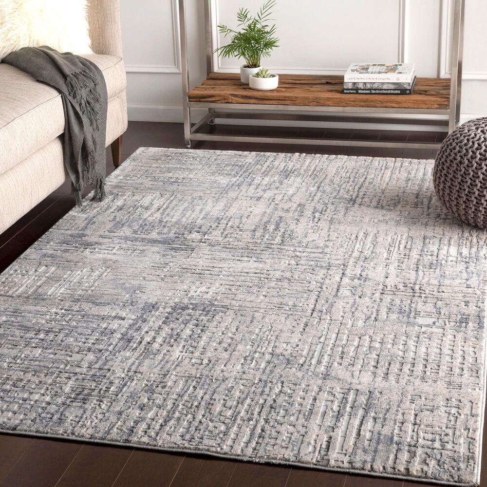 Surya Alpine 6&#39;7&quot; x 9&#39;6&quot; Light Gray, Gray, Charcoal and Taupe Area Rug, , large