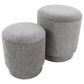 Lumisource Marla 2-Piece Upholstered Ottoman Set in Grey, , large