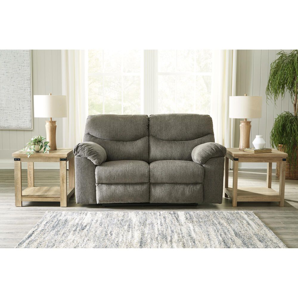 Ashley Alphons Manual Reclining Loveseat in Putty, , large