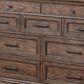 New Heritage Design Mar Vista 4 Piece Queen Bedroom Set in Brushed Walnut, , large