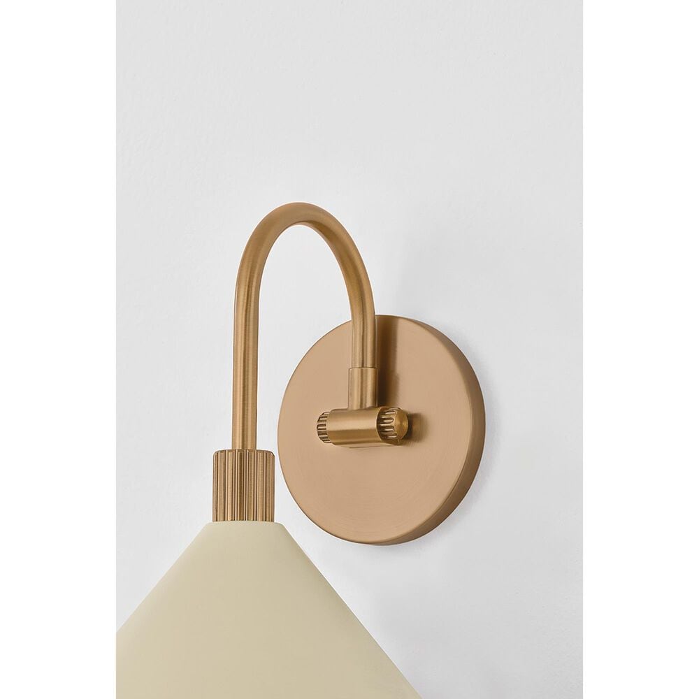 Troy Lighting Jovani 1-Light Bath Vanity in Patina Brass and Soft Sand, , large