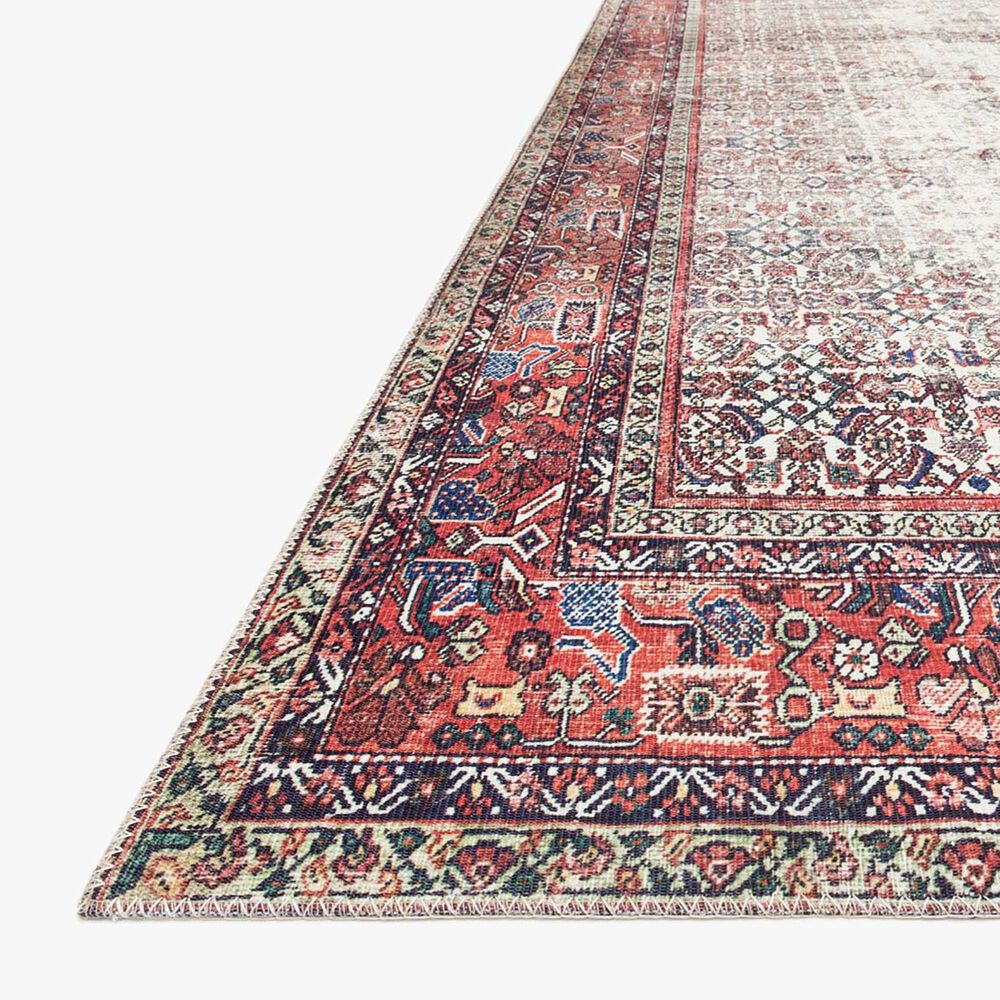 Loloi II Layla 2&#39; x 5&#39; Ivory and Brick Runner, , large