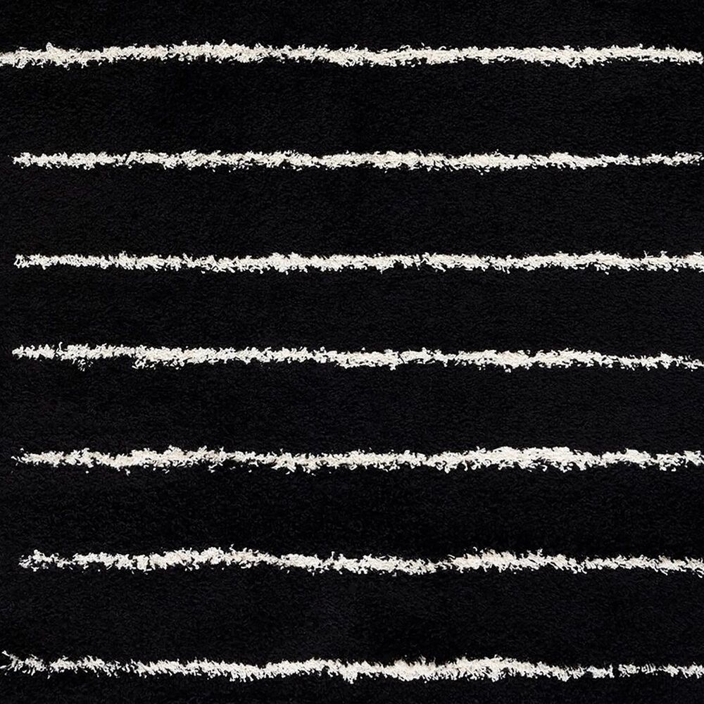 Safavieh Venus Shag VNS604Z 5&#39;3&quot; x 7&#39;6&quot; Black and Ivory Area Rug, , large