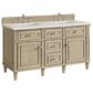 James Martin Vanities Lorelai 60" Double Vanity in Whitewashed Oak with 3 cm Lime Delight Quartz Top, , large