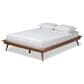 Baxton Studio Karine Queen Platform Bed Frame in Walnut Brown, , large